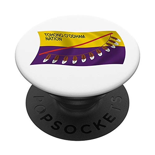 Wavy Tohono O'odham Nation Flag Papago Native American PopSockets PopGrip  Swappable Grip for Phones  and  Tablets