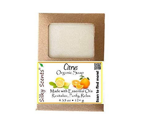 Silky Scents Citrus Soap Bars _ 100 Percent  All Natural and Organic Infused with Essential Oil _ 3 Soap Bars