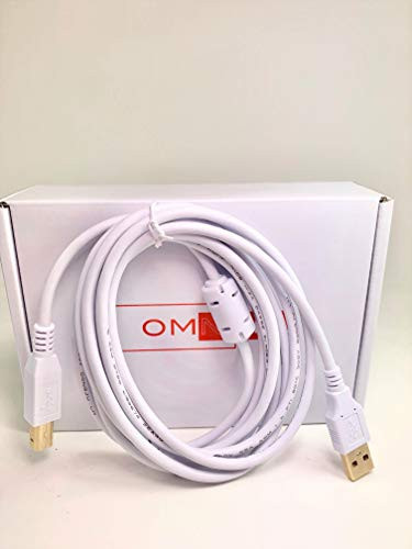 OMNIHIL 8FT_White High Speed USB 2.0 Cable Compatible with Klipsch R_14PM