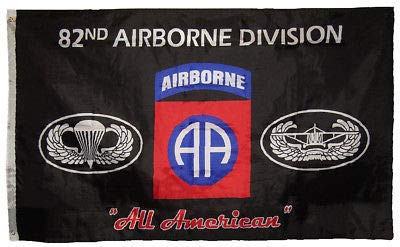 K's Novelties 3x5 Black 82nd Airborne Division All American Polyester 3'x5' Grommets Flag