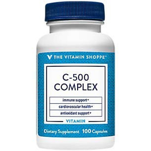 The Vitamin Shoppe C500 Complex 500MG_ Antioxidant That Supports Immune Cardiovascular Health _100 Capsules_ The Vitamin Shoppe C500 Complex 500MG_ Antioxidant That Supports Immune Cardiovascular Health _100 Capsules_