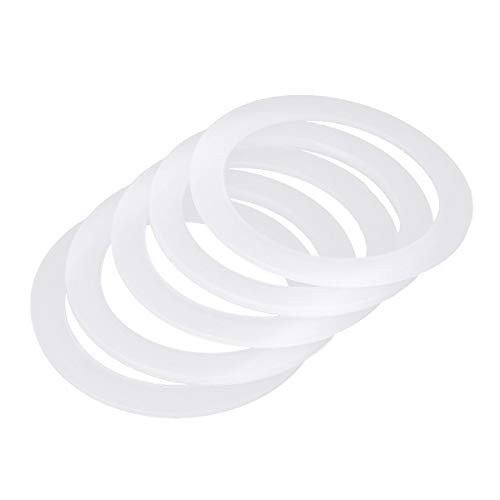 iiniim 5pcs Replacement Silicone Gasket Seal Ring for 1 2 3 6 9 12_Cup Stovetop Coffee Maker Pots Moka Express for 12_Cup One Size