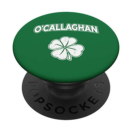 Irish Clover O'Callaghan St Patrick's Day Pride PopSockets PopGrip  Swappable Grip for Phones  and  Tablets