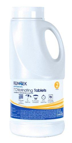 Kem-Tek 177 1-Inch Chlorinating Tablets for Pool and Spa, 4-Pound