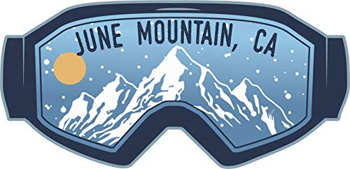June Mountain California Ski Adventures Souvenir 2 Inch Vinyl Decal Sticker Goggle Design 4_Pack