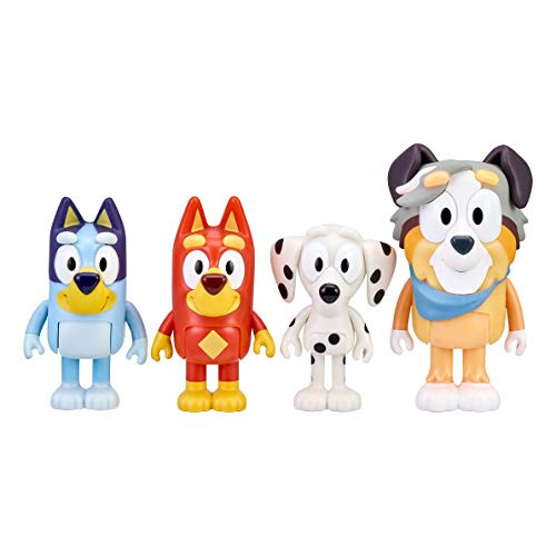 Bluey and Friends 4 Pack of 2.5_3 inch  Poseable Figures