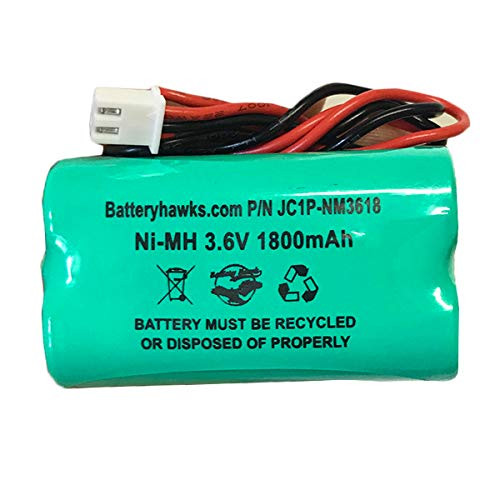 Unitech Ni_MH AA1800mAh Solar Light 3.6V AA NIMH 1800 MAH 3.6v 1800mAh Ni_MH Battery Pack Replacement for Emergency Exit Light 73904 Craftsman LED Flashlight