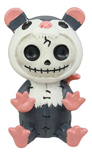 Ebros Furry Bones Awesome The Marsupial Possum Skeleton Figurine 2.75 inch  H Furrybones Pink Feet Rat Mouse Mice Costume Hooded Skull Monster Collectible Sculpture Decorative Toy