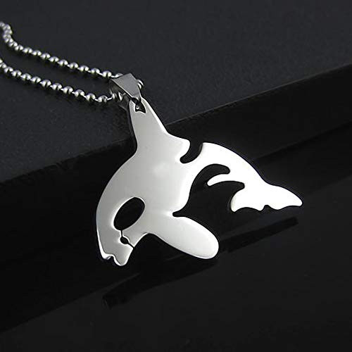 Dogdotnet Stainless Steel Killer Whales Orca Whale Charm Pendant Necklace