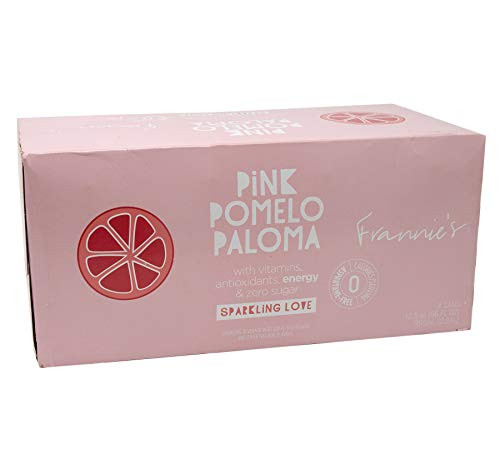 Frannie's Sparkling Beverage_ Zero Calories  and  Sugar_ Aspertame Free  Your Choice of Seven Different Flavors_ 8 12 oz. Cans _Pink Pomelo Paloma_