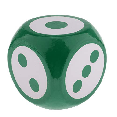 Bonarty 20cm Foam Dice _Dot Dice_ 6_Sided Foam Dice_ Early Math Skills_ Grades Pre_K Plus _ Ages 3 Plus  _ Green
