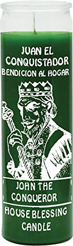 Indio Products John The Conqueror Green Candle _ Silkscreen 1 Color 7 Day