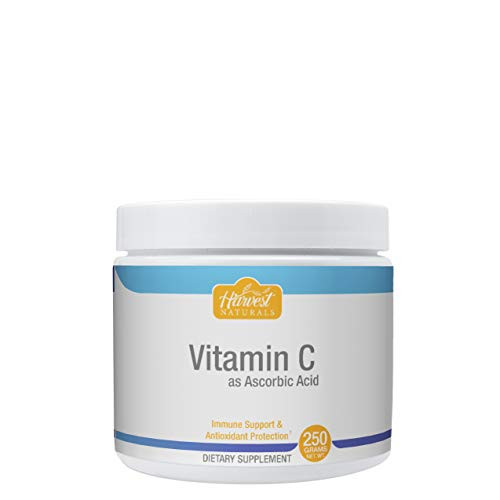 Ascorbic Acid Powder _ Antioxidant Vitamin C Support _ 250 Grams _ Harvest Naturals Ascorbic Acid Powder _ Antioxidant Vitamin C Support _ 250 Grams _ Harvest Naturals