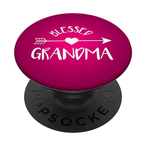 Blessed Grandma Pink Ombre PopSockets Grip and Stand for Phones and Tablets