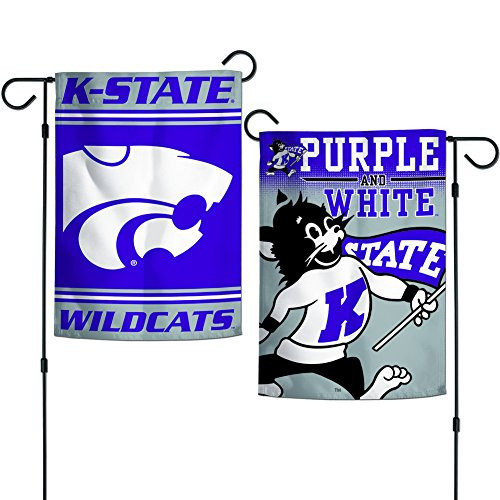 Elite Fan Shop Kansas State Wildcats 12.5 inch x18 inch  Garden Flag _ Purple