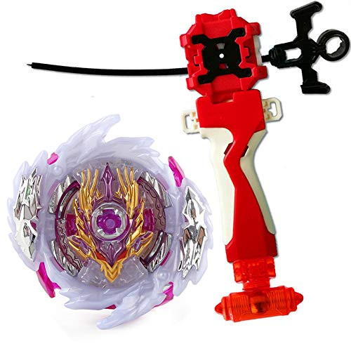 Bey Battle Burst B_168 Booster SuperKing Rage Longinus Ds' 3A Starter  Plus  LR String Launcher _Left  and  Right Turning_  and  Grip with Weight Damper