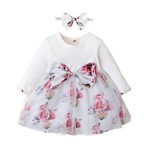 6_9 Months Baby Girl Clothes Fall Outfits Flower Princess Tutu Dress Little Girl Tulle Long Sleeve Overall Skirt