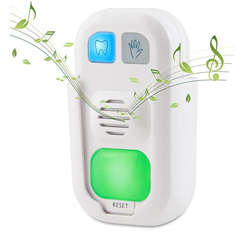 HONWELL Musical Timer for Kids Battery Powered 2 Minute Toothbrush Timer and 20 Seconds Bathroom Hand Wash Timer with LED Color Light_ 3 Volume Options Musical Timer for Children Training Coach