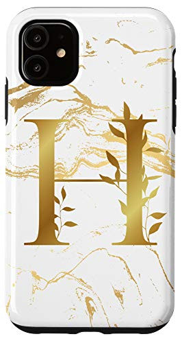 iPhone 11 Capital Alphabet Monogram H Personalized Initial Letter Case