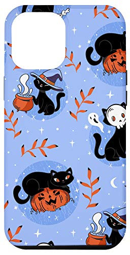 iPhone 12 Pro Max Pumpkin Halloween Black Cat Ghost Skull Jack O' Lantern Gift Case