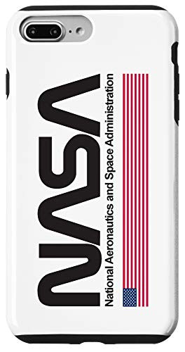iPhone 7 Plus 8 Plus NASA Case_ NASA Worm Logo Insignia US Flag Case