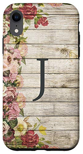 iPhone XR Letter J Initial Personalized Monogram Name Flower Farmhouse Case