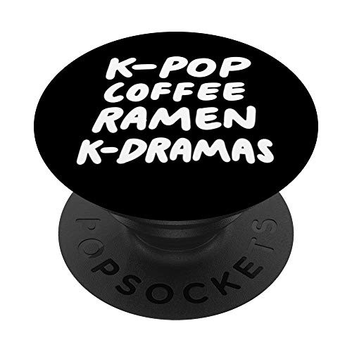 K_Pop Coffee Ramen K_Dramas Funny South Korean PopSockets Grip and Stand for Phones and Tablets