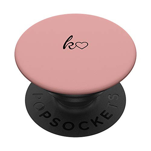 Black Initial Letter K Heart Minimalist Rose PopSockets PopGrip Swappable Grip for Phones and Tablets Black Initial Letter K Heart Minimalist Rose PopSockets PopGrip Swappable Grip for Phones and Tablets