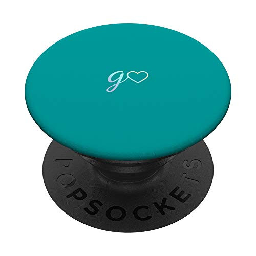 Rainbow Initial Letter G Heart Minimalist Teal PopSockets PopGrip Swappable Grip for Phones and Tablets Rainbow Initial Letter G Heart Minimalist Teal PopSockets PopGrip Swappable Grip for Phones and Tablets