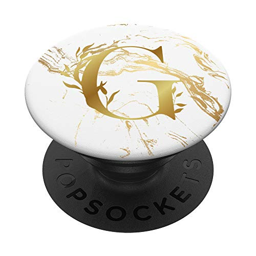Alphabet Monogram G Name Capital Girls Gift Initial Letter PopSockets PopGrip  Swappable Grip for Phones  and  Tablets