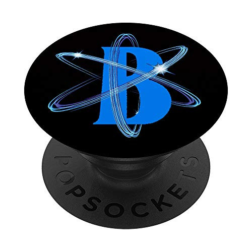 Science Atom Monogram Initial Letter Alphabet B PopSockets Grip and Stand for Phones and Tablets
