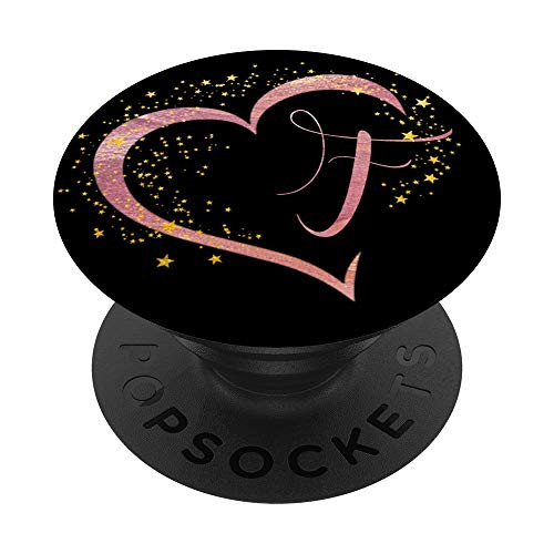 Pink Letter F Initial Heart Monogram PopSockets PopGrip Swappable Grip for Phones and Tablets Pink Letter F Initial Heart Monogram PopSockets PopGrip Swappable Grip for Phones and Tablets