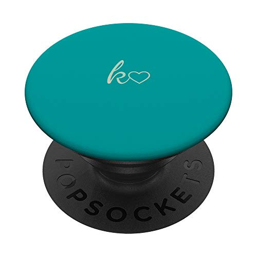 Rainbow Initial Letter K Heart Minimalist Teal PopSockets PopGrip Swappable Grip for Phones and Tablets Rainbow Initial Letter K Heart Minimalist Teal PopSockets PopGrip Swappable Grip for Phones and Tablets