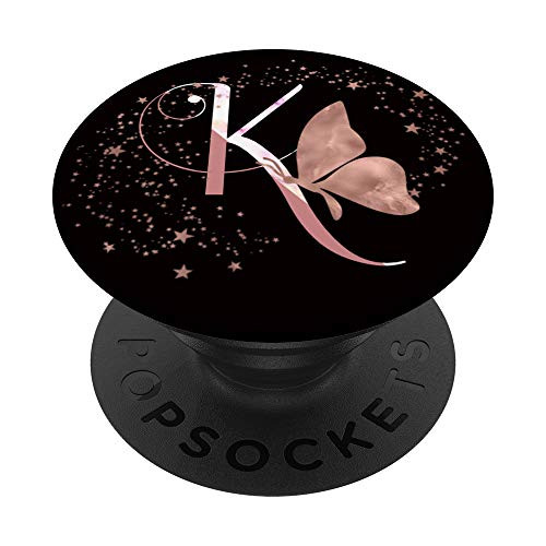 Letter K Initial Rose Blush Butterfly Stars Monogram PopSockets PopGrip Swappable Grip for Phones and Tablets Letter K Initial Rose Blush Butterfly Stars Monogram PopSockets PopGrip Swappable Grip for Phones and Tablets
