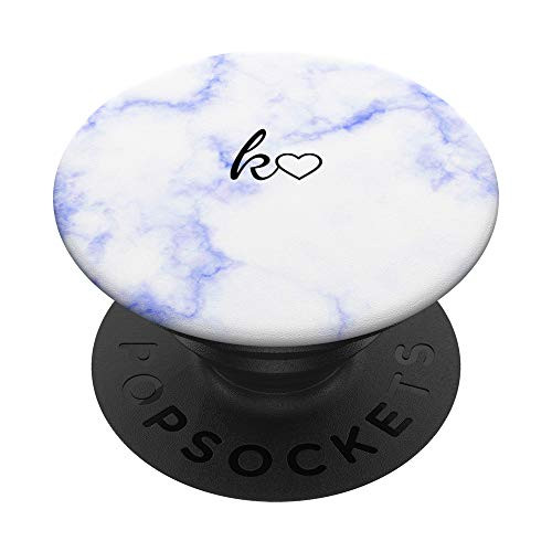 Black Initial Letter K Heart Minimalist Blue White PopSockets PopGrip Swappable Grip for Phones and Tablets Black Initial Letter K Heart Minimalist Blue White PopSockets PopGrip Swappable Grip for Phones and Tablets