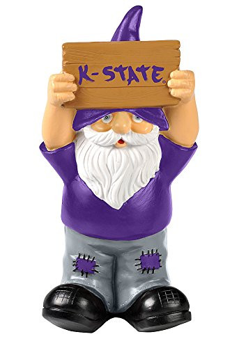 Elite Fan Shop Kansas State Wildcats Garden Gnome _ Purple