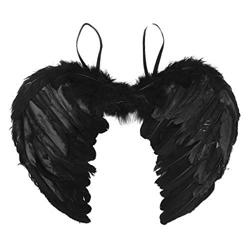 CHICTRY White Angel Wings Real Feather Fairy Costume for Christmas Halloween Masquerade Carnival Holiday Cosplay Costume Type F M