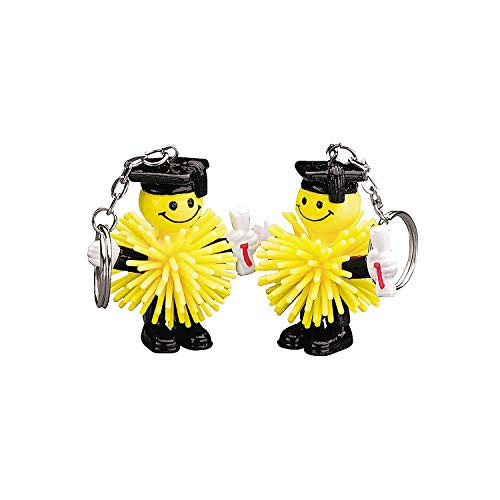Fun Express _ Smile Face Graduation Porcupine K.c. for Graduation _ Apparel Accessories _ Key Chains _ Novelty Key Chains _ Graduation _ 12 Pieces
