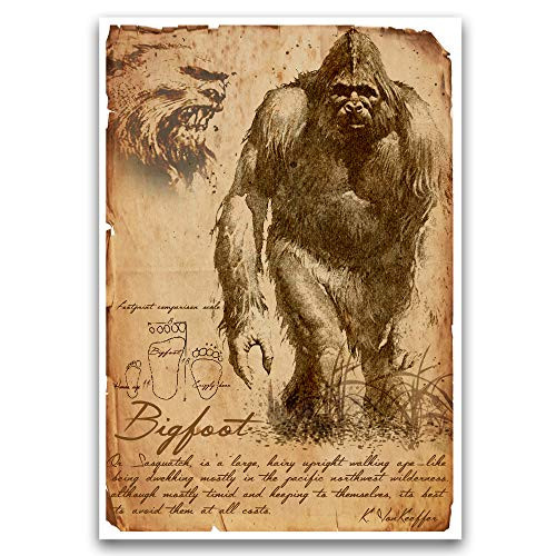 Bigfoot art print_ american folklore cryptid bestiary art