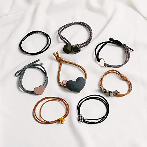 HUYUE Hair Rope Female Hair Rope High Elastic Hair Accessories Hair Tie Simple Tie Head Rubber Band Headdress _Color   C_