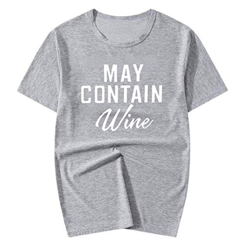Meikosks Ladies Short Sleeve O_Neck Pullover Letter Print Casual T Shirt 2020 New Tops Gray Meikosks Ladies Short Sleeve O_Neck Pullover Letter Print Casual T Shirt 2020 New Tops Gray