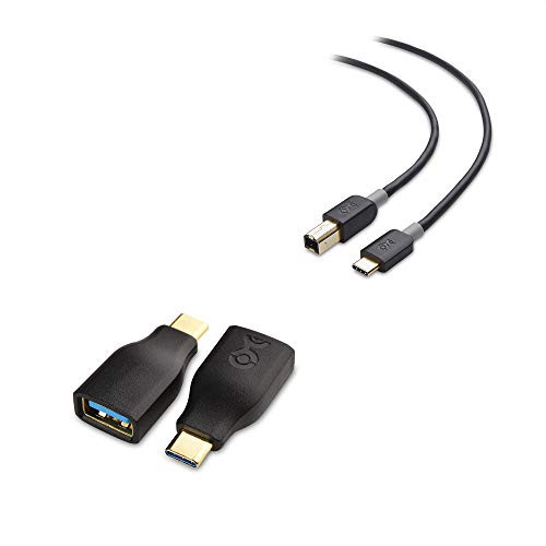 Cable Matters USB C Printer Cable _USB C to USB B Cable_ in Black 3.3 Feet and USB to USB C Adapter Cable Matters USB C Printer Cable _USB C to USB B Cable_ in Black 3.3 Feet and USB to USB C Adapter