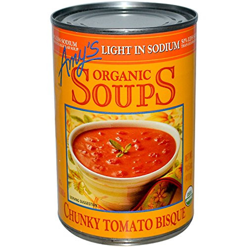 Amy's_ Organic Soups_ Chunky Tomato Bisque_ Light in Sodium_ 14.5 oz _411 g__Pack of 2_