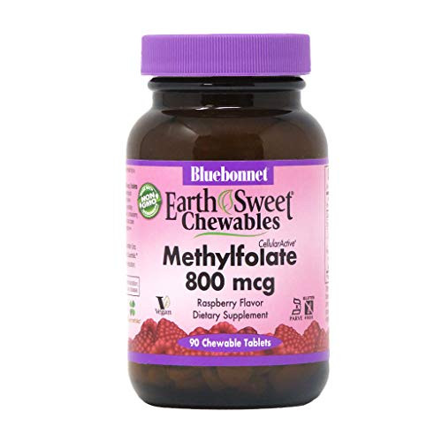 BlueBonnet Earth Sweet Cellular Active Methylfolate 800 mcg Chewable Tablets_ 90 Count BlueBonnet Earth Sweet Cellular Active Methylfolate 800 mcg Chewable Tablets_ 90 Count