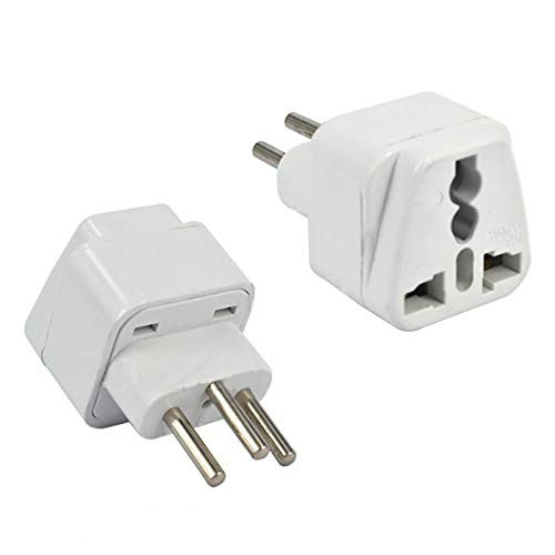 Universal Plug Adapter Switzerland Conversion UK US EU AU 3 Pin Switzerland Travel Plug Type J Swiss Plug Converter Plug _Color   White_ Size   6.8_L_ x 3.8_H_ x 3.6_W_ cm_