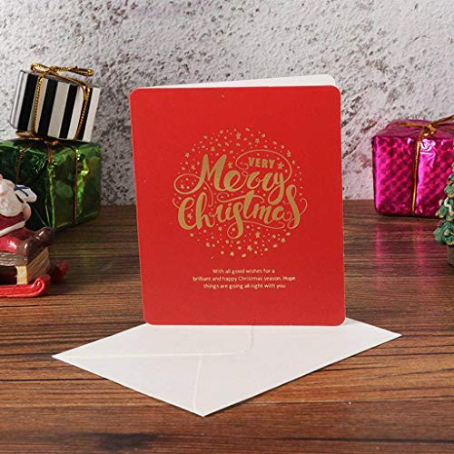 20 Pack Christmas Card_ Envelope Merry Christmas Greeting Card for Gift Box Party Favor_F