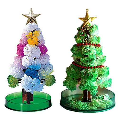 Alangbudu 3PC Magic Growing Crystal DIY Christmas Tree Presents Novelty Kit for Kids Funny Educational and Party Toys _Multi_B2_