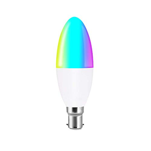 OWSOO V16_S Smart WiFi LED Bulb B22 RGB Plus W LED Candle Bulb 6W Dimmable Light Phone Remote Control Group Control Compatible with Alexa G_Home Tmall Genie Voice Control Light Bulb Smart Bulb OWSOO V16_S Smart WiFi LED Bulb B22 RGB Plus W LED Candle Bulb 6W Dimmable Light Phone Remote Control Group Control Compatible with Alexa G_Home Tmall Genie Voice Control Light Bulb Smart Bulb