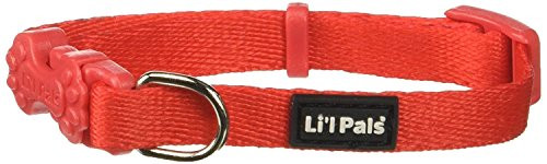 Coastal Pet Li l Pals Adjustable Nylon Dog Collar _Red_ 6_8 Inch L x 5 16 Inch W_
