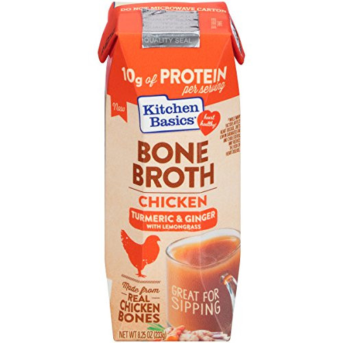Kitchen Basics Turmeric and Ginger Chicken Bone Broth_ 8.25 oz _Pack of 3_